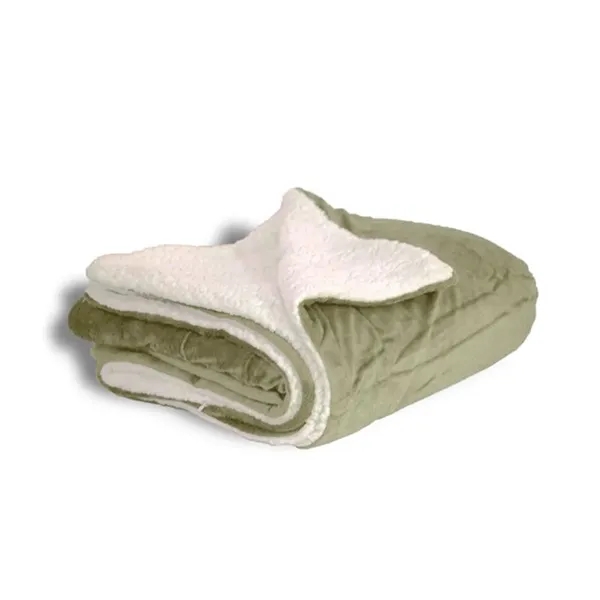 Alpine Fleece Micro Mink Sherpa Blanket. 11 ounce 100% polyester plush... from ASI 89380 Staton Corporate and Casual / Staton®