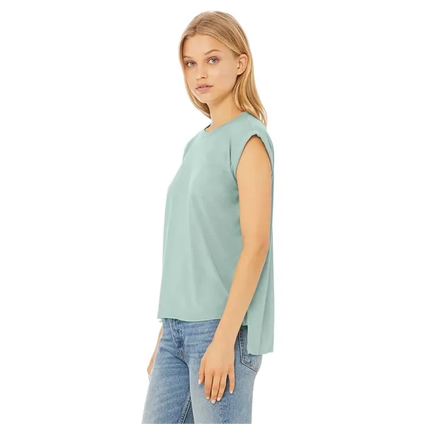 Womens Flowy Muscle Tee With Rolled Cuffs. 3.7 ounce.... from ASI 89380 Staton Corporate and Casual / Staton®