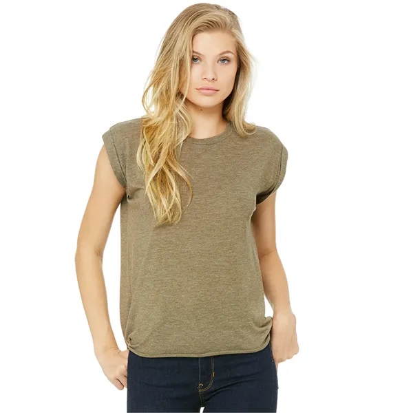 Womens Flowy Muscle Tee With Rolled Cuffs. 3.7 ounce.... from ASI 89380 Staton Corporate and Casual / Staton®