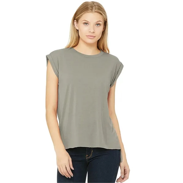 Womens Flowy Muscle Tee With Rolled Cuffs. 3.7 ounce.... from ASI 89380 Staton Corporate and Casual / Staton®
