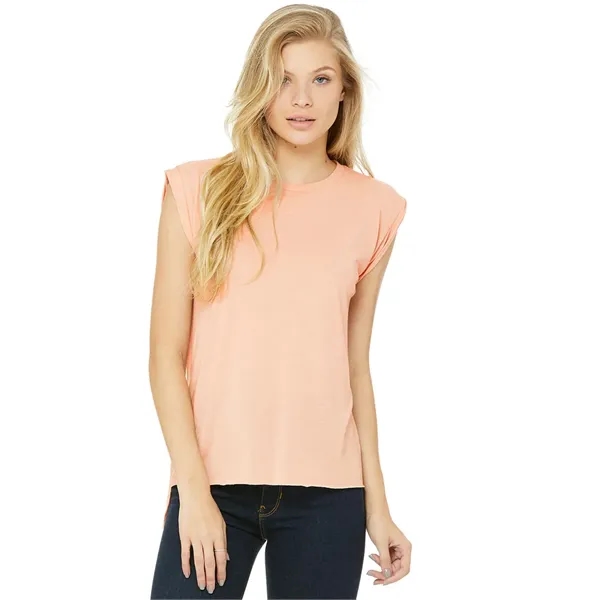 Womens Flowy Muscle Tee With Rolled Cuffs. 3.7 ounce.... from ASI 89380 Staton Corporate and Casual / Staton®