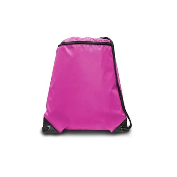 Zippered Drawstring Backpack. 210 denier nylon.... from ASI 89380 Staton Corporate and Casual / Staton®