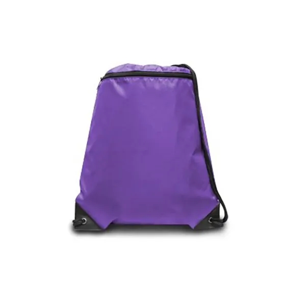 Zippered Drawstring Backpack. 210 denier nylon.... from ASI 89380 Staton Corporate and Casual / Staton®
