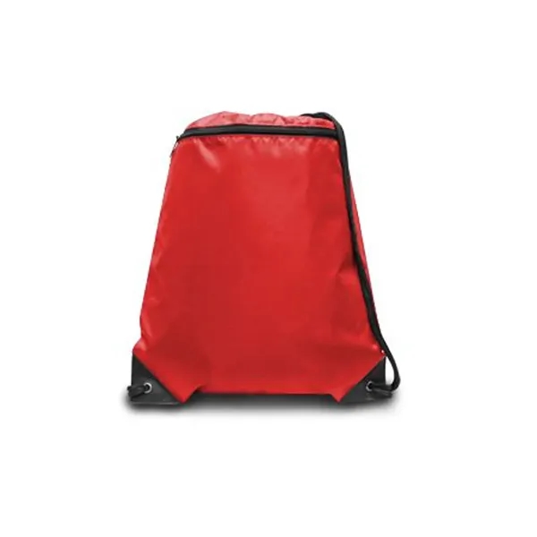 Zippered Drawstring Backpack. 210 denier nylon.... from ASI 89380 Staton Corporate and Casual / Staton®
