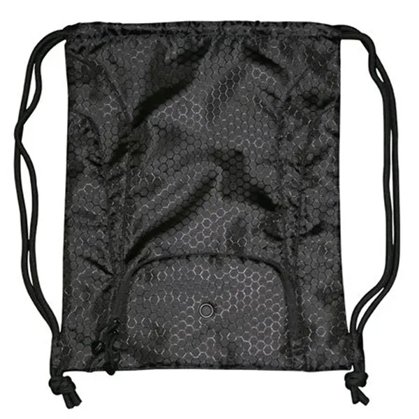 Honeycomb ripstop PU black super DUROcord drawstring pack.... from ASI 89380 Staton Corporate and Casual / Staton®