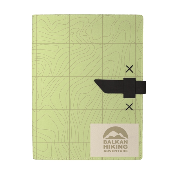 9 1/2" x 12 1/2" x 3/4" felt padfolio with leather... from ASI 88060 Snugz/USA Inc / SnugZ USA®