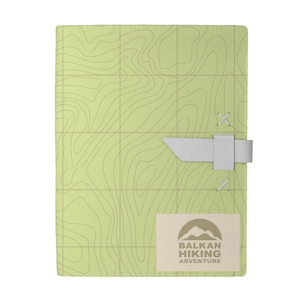 9 1/2" x 12 1/2" x 3/4" felt padfolio with leather... from ASI 88060 Snugz/USA Inc / SnugZ USA®