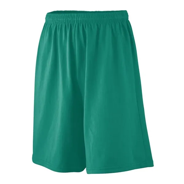 Longer length jersey shorts with a 9-inch inseam and covered elastic... from ASI 89380 Staton Corporate and Casual / Staton®