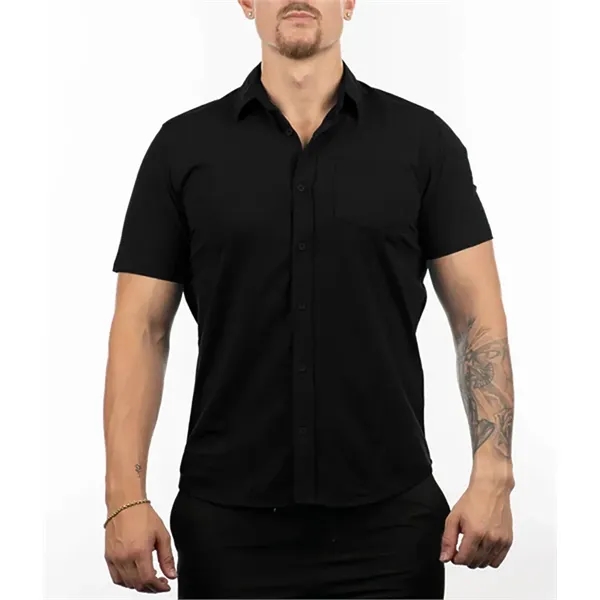Perforated Stretch Button-Up... from ASI 89380 Staton Corporate and Casual