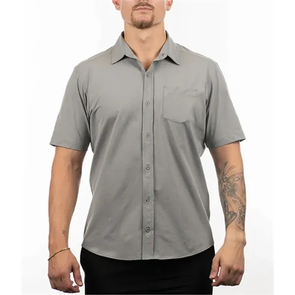Perforated Stretch Button-Up... from ASI 89380 Staton Corporate and Casual