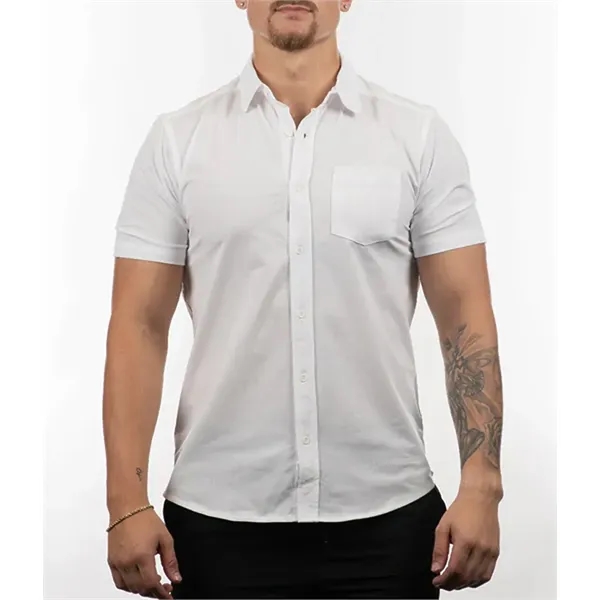Perforated Stretch Button-Up... from ASI 89380 Staton Corporate and Casual