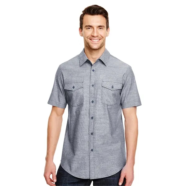 Burnside Men's Short Sleeve Chambray. 4 ounce. 80% cotton/20% polyester.... from ASI 89380 Staton Corporate and Casual