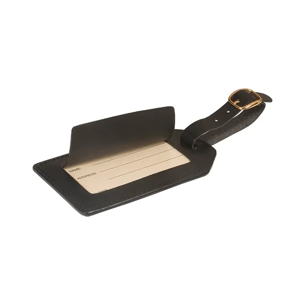 4.5" x 2.686" x .125" calfskin and PVC luggage tag with... from ASI 79530 Prime Line