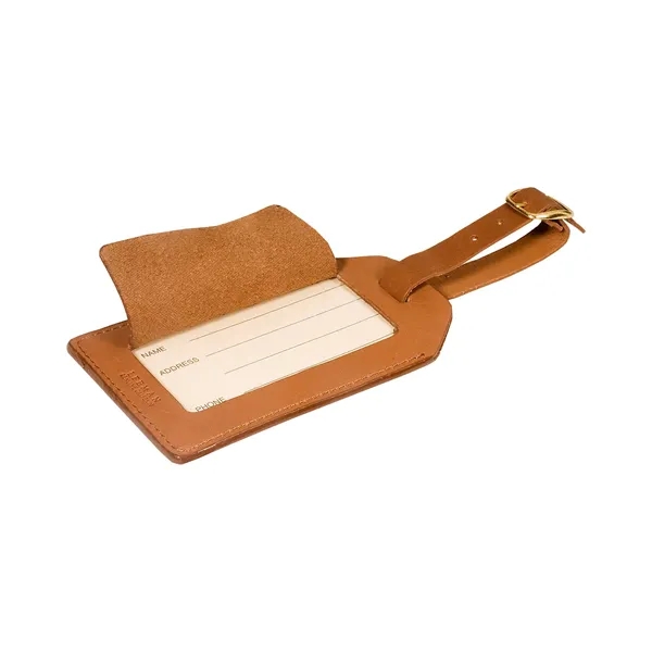 4.5" x 2.686" x .125" calfskin and PVC luggage tag with... from ASI 79530 Prime Line