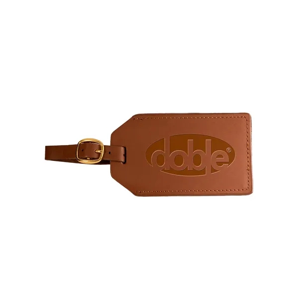4.5" x 2.686" x .125" calfskin and PVC luggage tag with... from ASI 79530 Prime Line