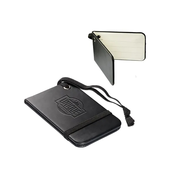 Soft faux leather luggage tag with an elastic loop.... from ASI 79530 Prime Line