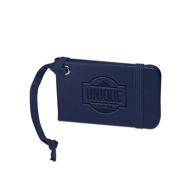Soft faux leather luggage tag with an elastic loop.... from ASI 79530 Prime Line