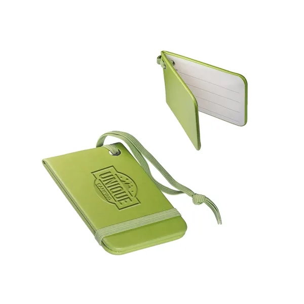 Soft faux leather luggage tag with an elastic loop.... from ASI 79530 Prime Line