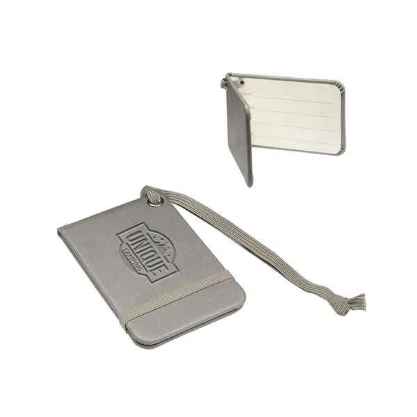 Soft faux leather luggage tag with an elastic loop.... from ASI 79530 Prime Line