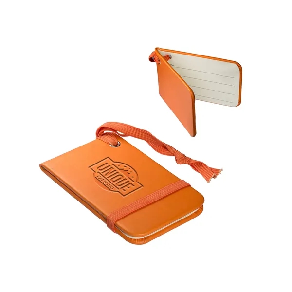 Soft faux leather luggage tag with an elastic loop.... from ASI 79530 Prime Line