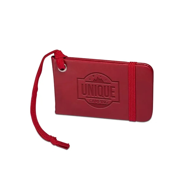 Soft faux leather luggage tag with an elastic loop.... from ASI 79530 Prime Line