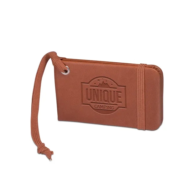 Soft faux leather luggage tag with an elastic loop.... from ASI 79530 Prime Line