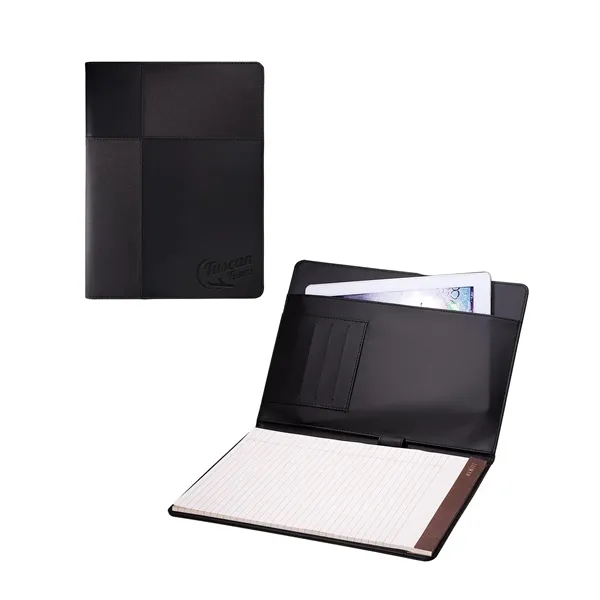 PU leather padfolio with 30-page 8.5" x 11" ruled notepad, document... from ASI 79530 Prime Line