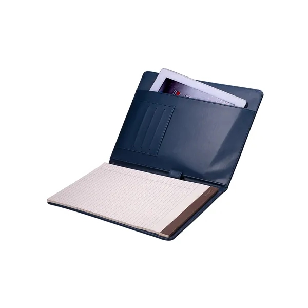 PU leather padfolio with 30-page 8.5" x 11" ruled notepad, document... from ASI 79530 Prime Line