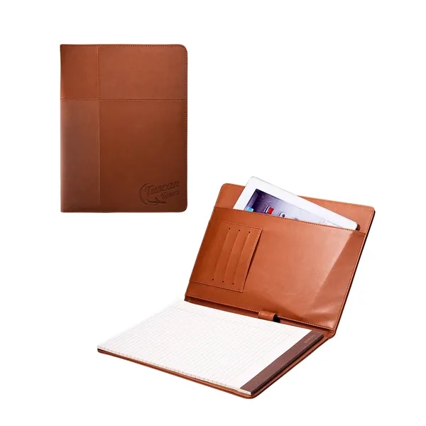 PU leather padfolio with 30-page 8.5" x 11" ruled notepad, document... from ASI 79530 Prime Line