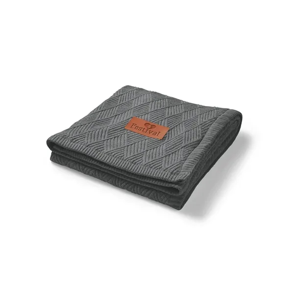 60" x 50" knit blanket with a polyester lambswool sherpa backing... from ASI 79530 Prime Line