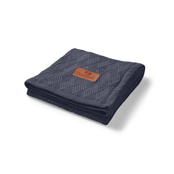 60" x 50" knit blanket with a polyester lambswool sherpa backing... from ASI 79530 Prime Line