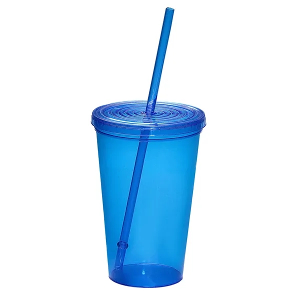 20 oz. BPA-free single-wall polypropylene plastic cup with straw and snap... from ASI 79530 Prime Line