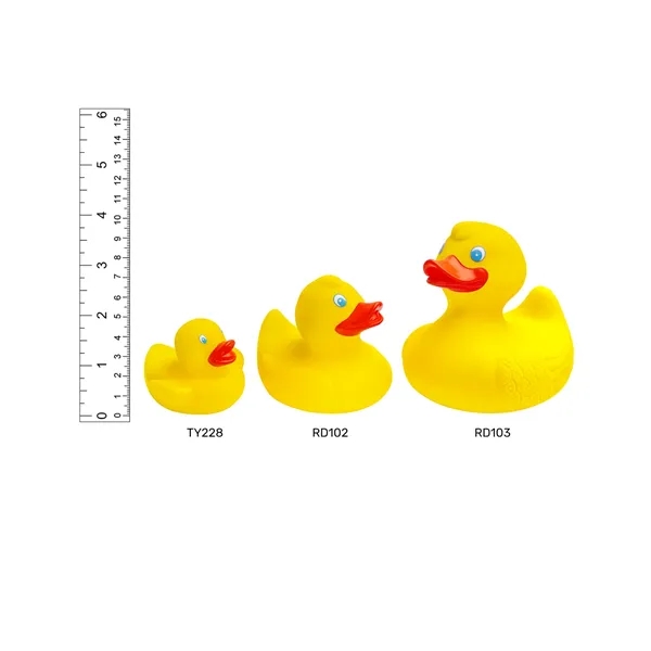 Large yellow rubber duck with pad printed graphics.... from ASI 79530 Prime Line