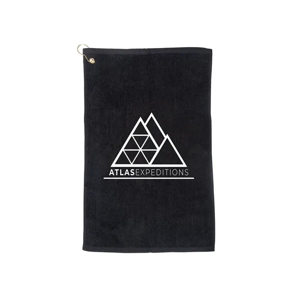 16" x 25" 100% cotton terry golf towel with metal grommet... from ASI 79530 Prime Line