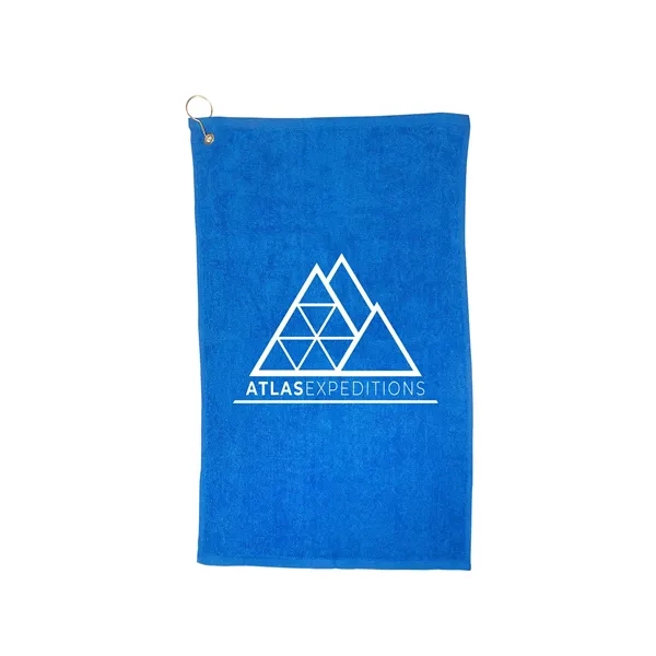 16" x 25" 100% cotton terry golf towel with metal grommet... from ASI 79530 Prime Line