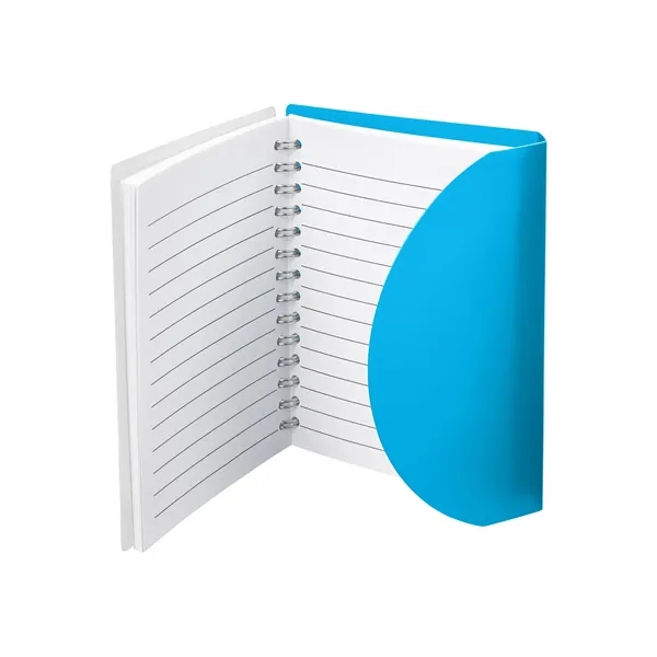 Spiral-curve notebook with flexible fold-over cover, tab-style closure and 80 lined... from ASI 79530 Prime Line