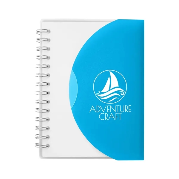 Spiral-curve notebook with flexible fold-over cover, tab-style closure and 80 lined... from ASI 79530 Prime Line