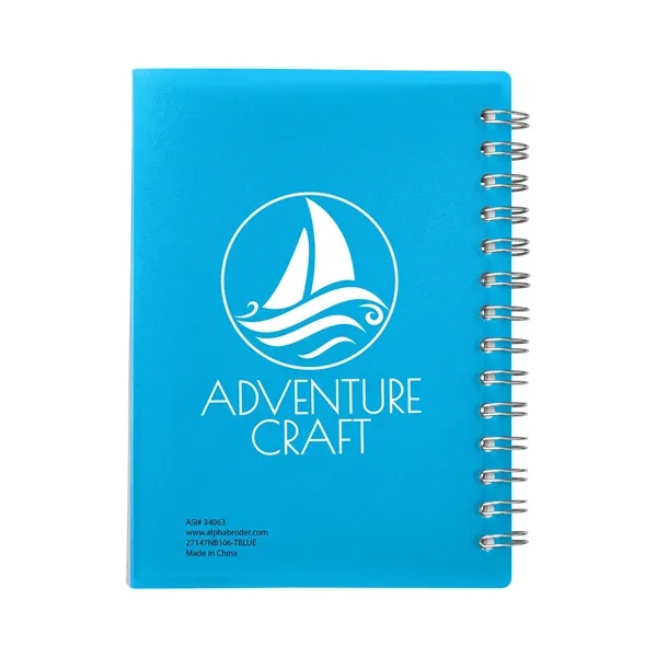 Spiral-curve notebook with flexible fold-over cover, tab-style closure and 80 lined... from ASI 79530 Prime Line