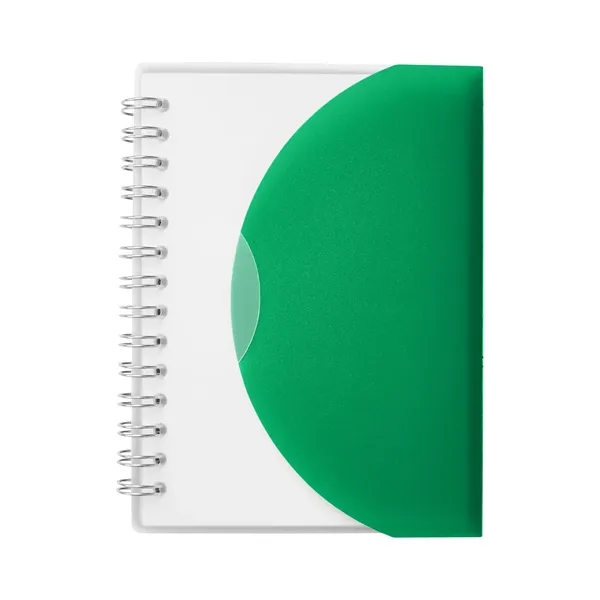 Spiral-curve notebook with flexible fold-over cover, tab-style closure and 80 lined... from ASI 79530 Prime Line