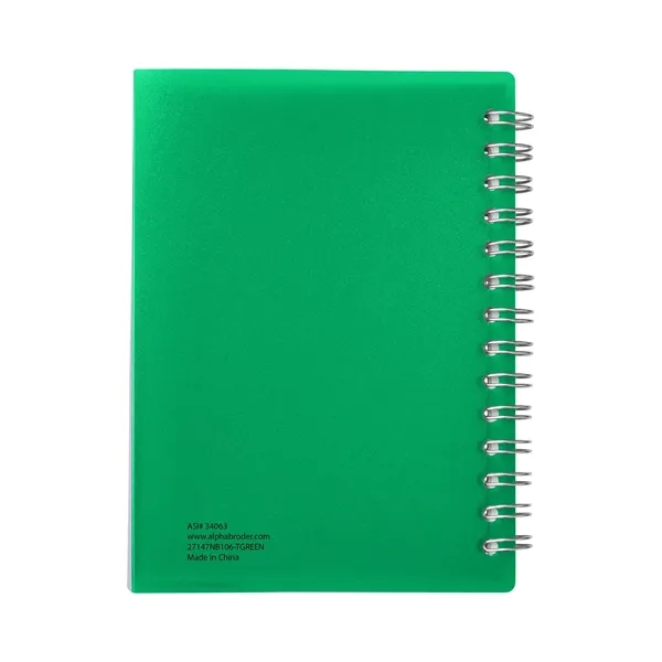 Spiral-curve notebook with flexible fold-over cover, tab-style closure and 80 lined... from ASI 79530 Prime Line