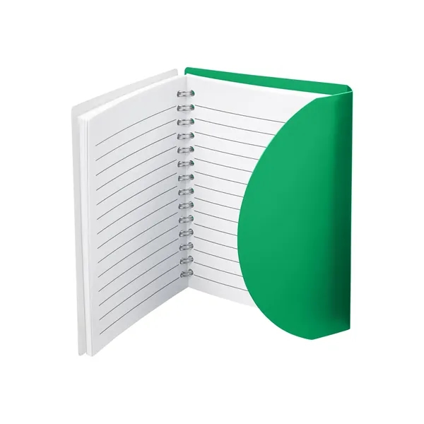Spiral-curve notebook with flexible fold-over cover, tab-style closure and 80 lined... from ASI 79530 Prime Line