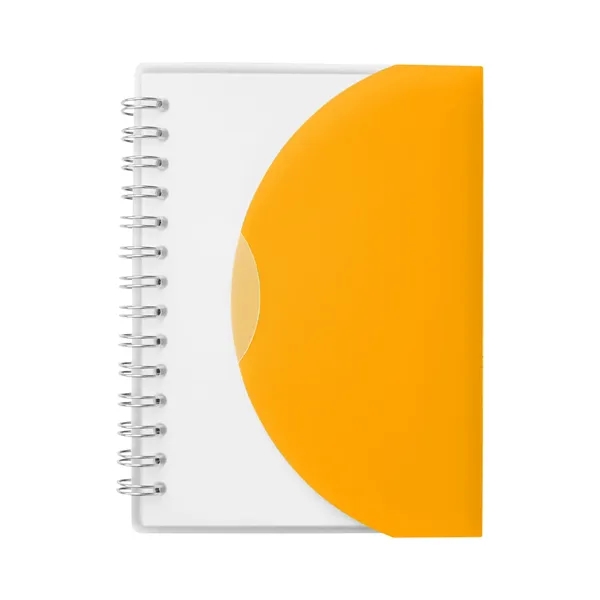 Spiral-curve notebook with flexible fold-over cover, tab-style closure and 80 lined... from ASI 79530 Prime Line