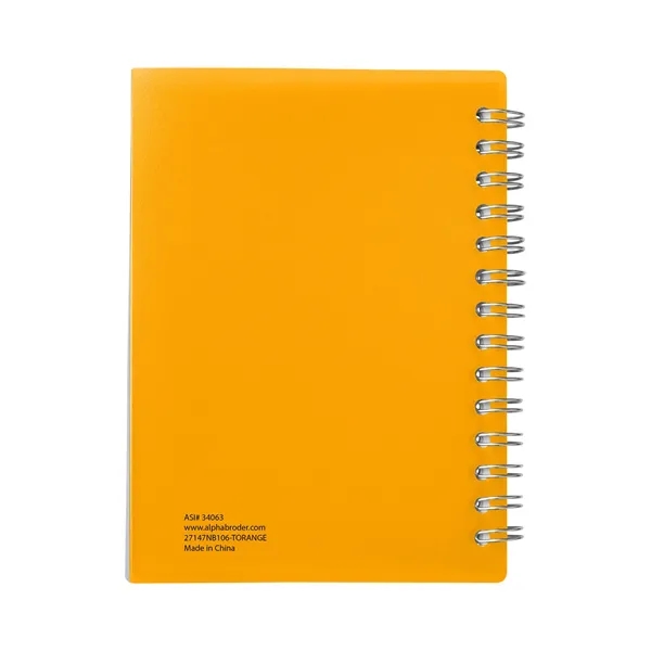 Spiral-curve notebook with flexible fold-over cover, tab-style closure and 80 lined... from ASI 79530 Prime Line