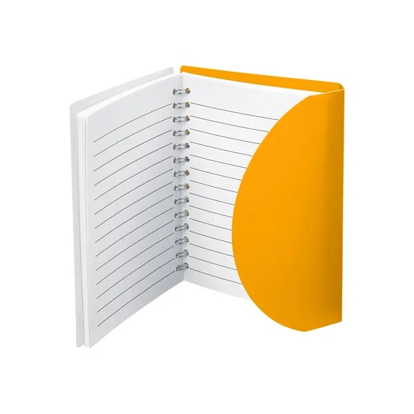 Spiral-curve notebook with flexible fold-over cover, tab-style closure and 80 lined... from ASI 79530 Prime Line