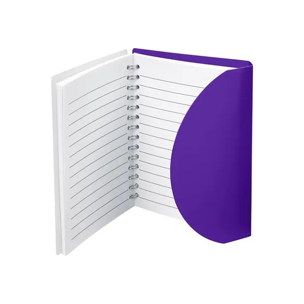 Spiral-curve notebook with flexible fold-over cover, tab-style closure and 80 lined... from ASI 79530 Prime Line