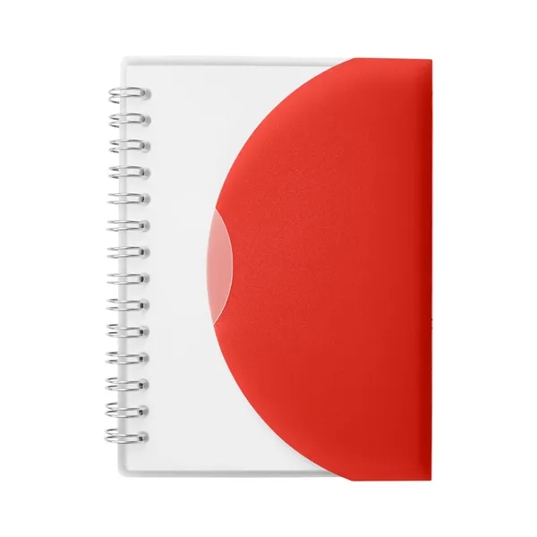 Spiral-curve notebook with flexible fold-over cover, tab-style closure and 80 lined... from ASI 79530 Prime Line