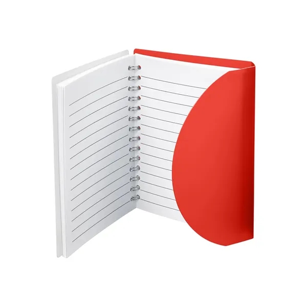 Spiral-curve notebook with flexible fold-over cover, tab-style closure and 80 lined... from ASI 79530 Prime Line