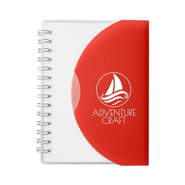 Spiral-curve notebook with flexible fold-over cover, tab-style closure and 80 lined... from ASI 79530 Prime Line