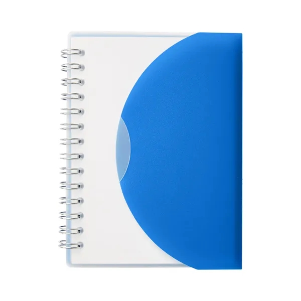 Spiral-curve notebook with flexible fold-over cover, tab-style closure and 80 lined... from ASI 79530 Prime Line