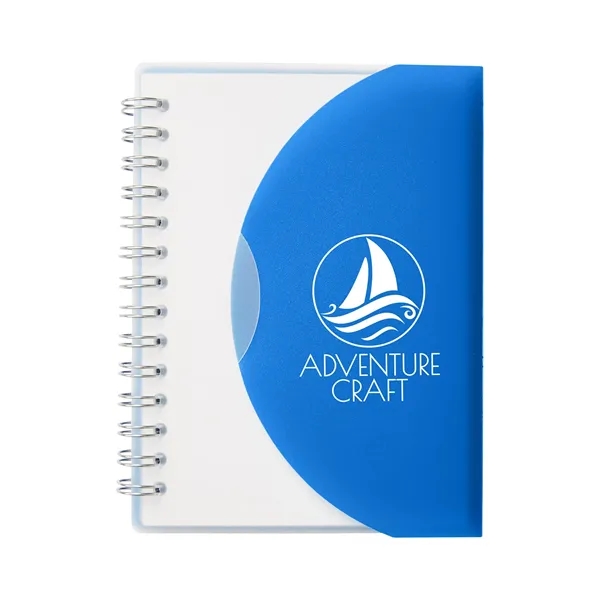 Spiral-curve notebook with flexible fold-over cover, tab-style closure and 80 lined... from ASI 79530 Prime Line